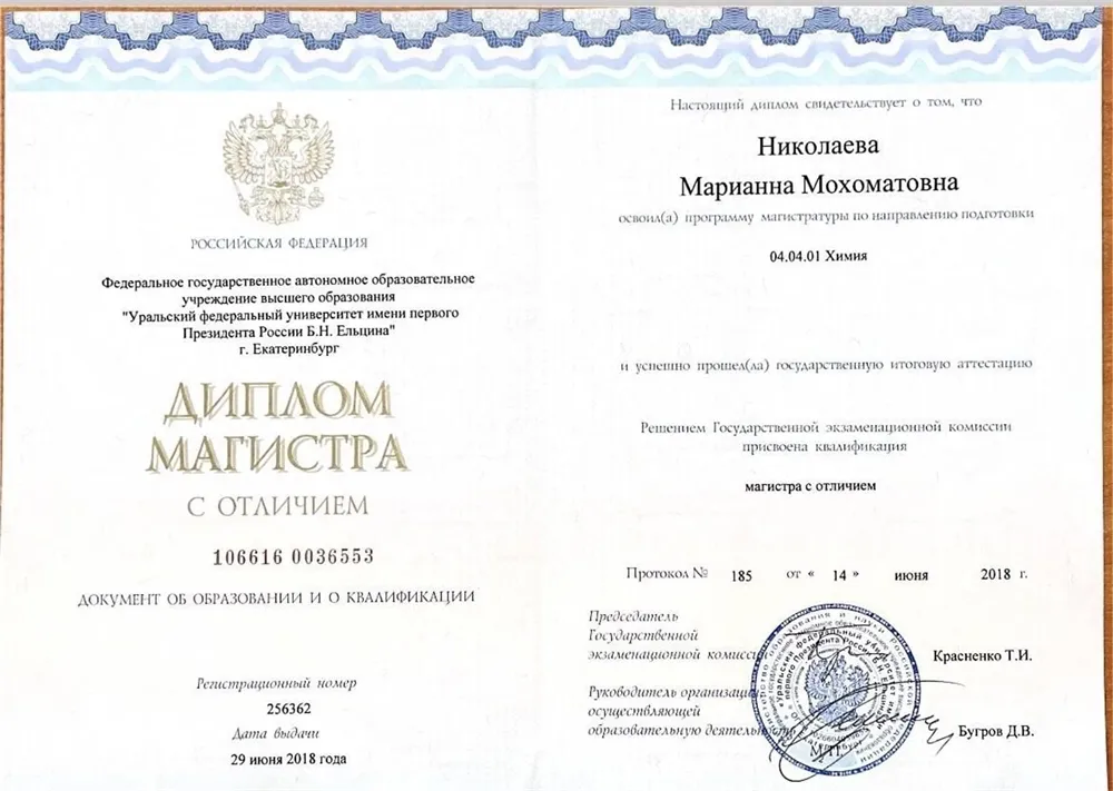 Диплом Магистра