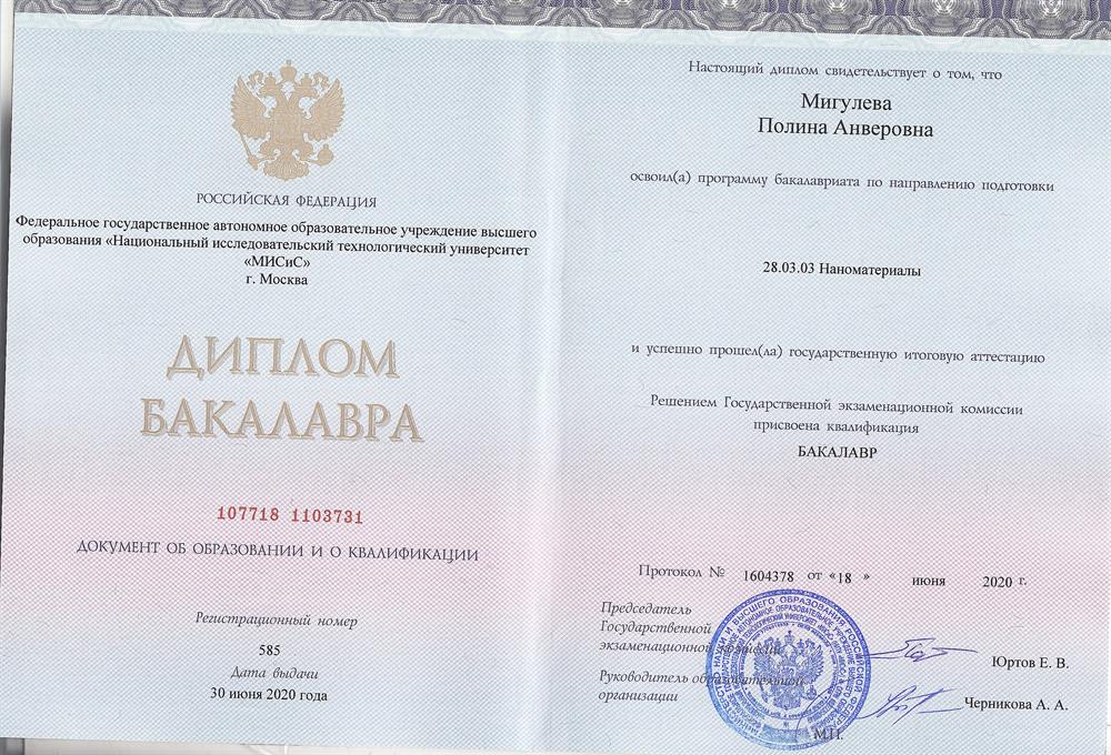 Диплом бакалавра 