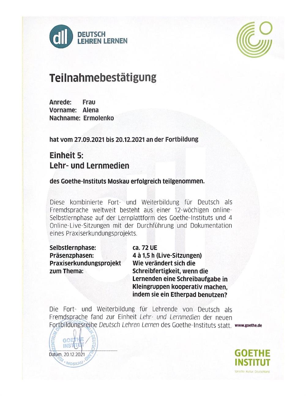 Deutsch Lehren Lernen