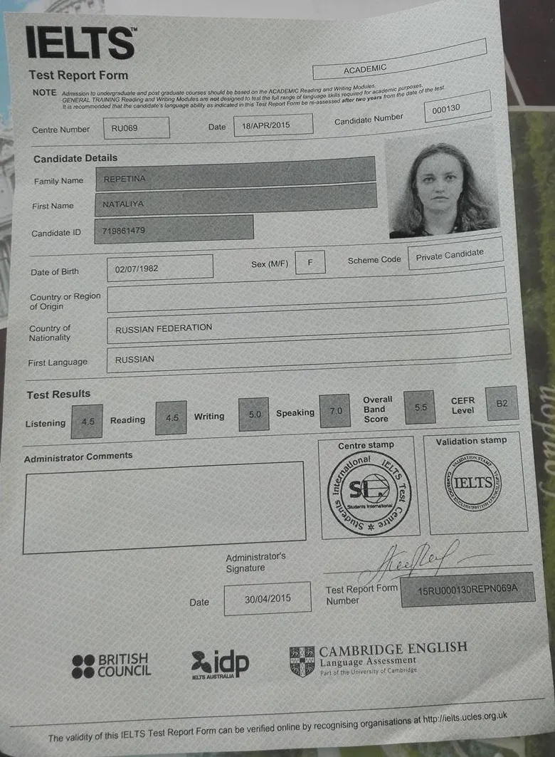 IELTS academic module