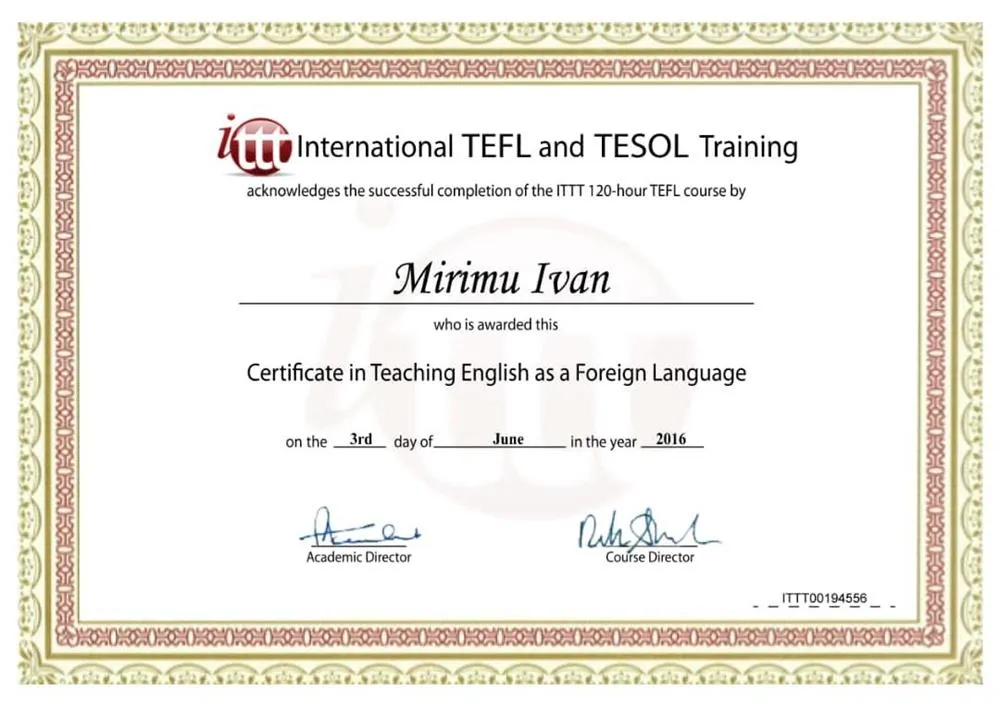 Certificate 
