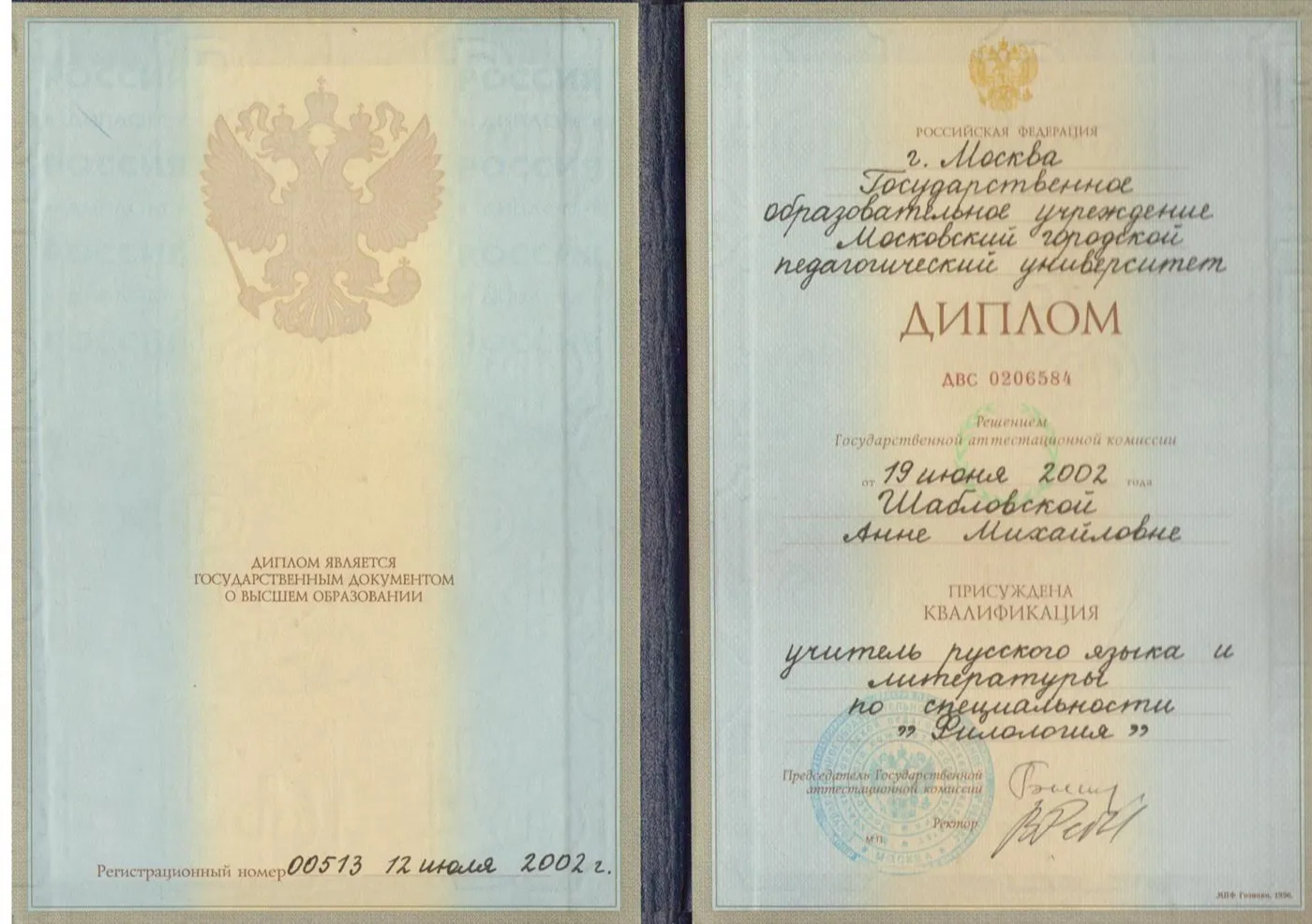 Учитель русского языка и литературы