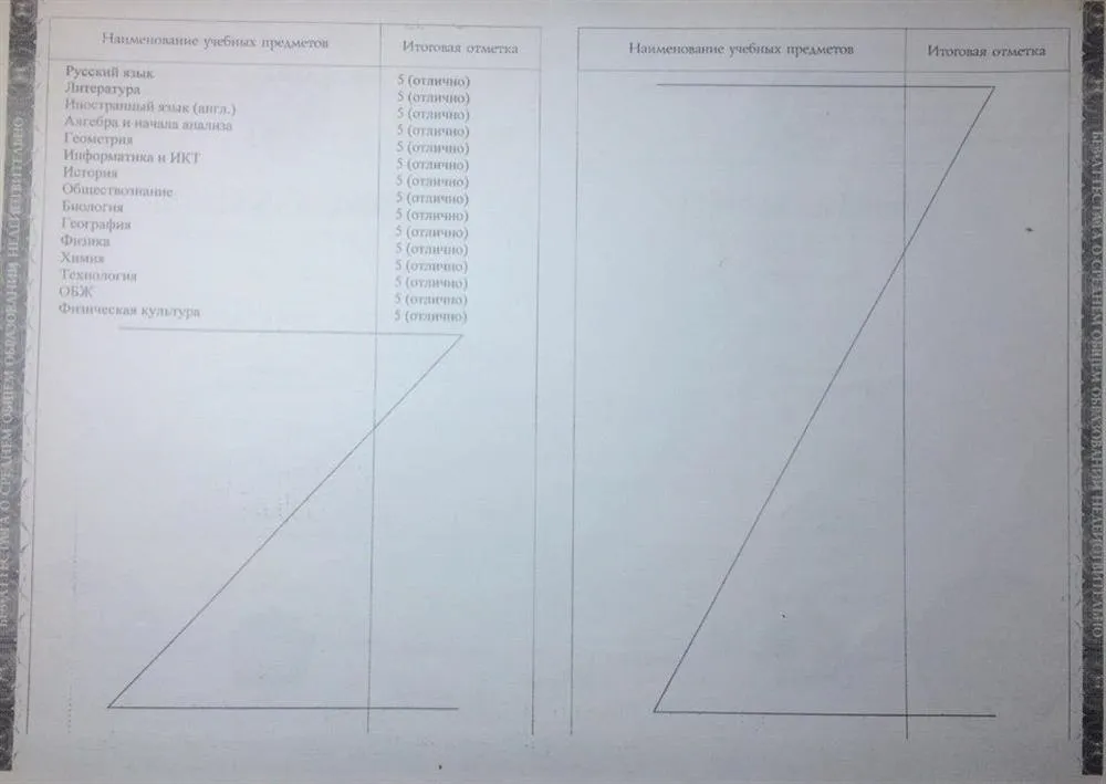 Аттестат с отличием о среднем общем образовании