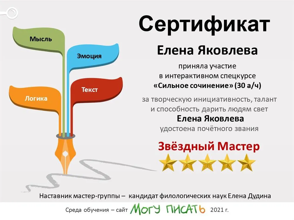 Сертификат 