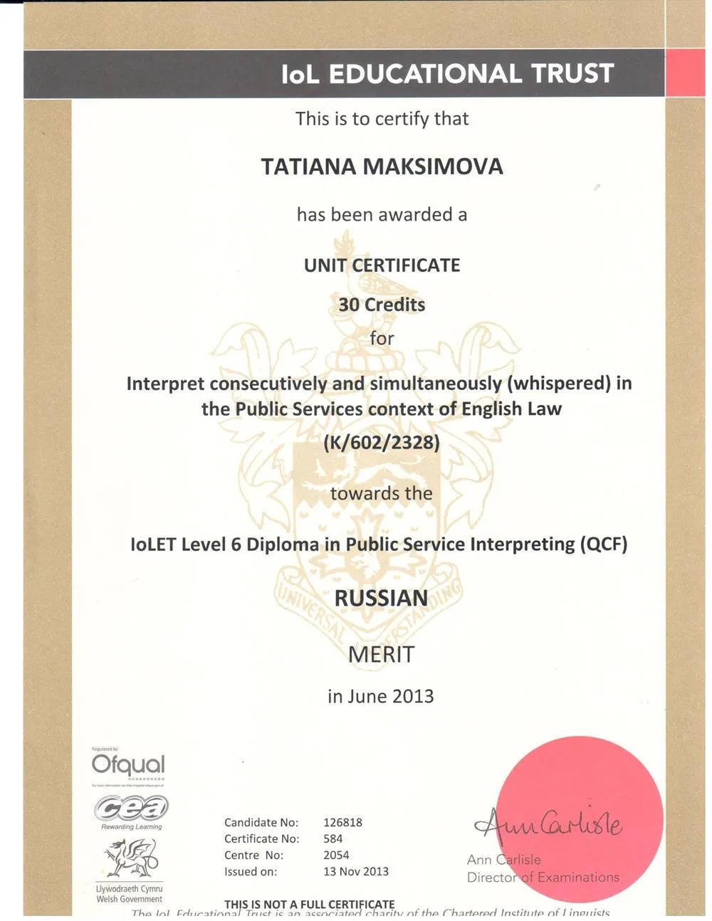 DPSI (Diploma in Public Service Interpreting)