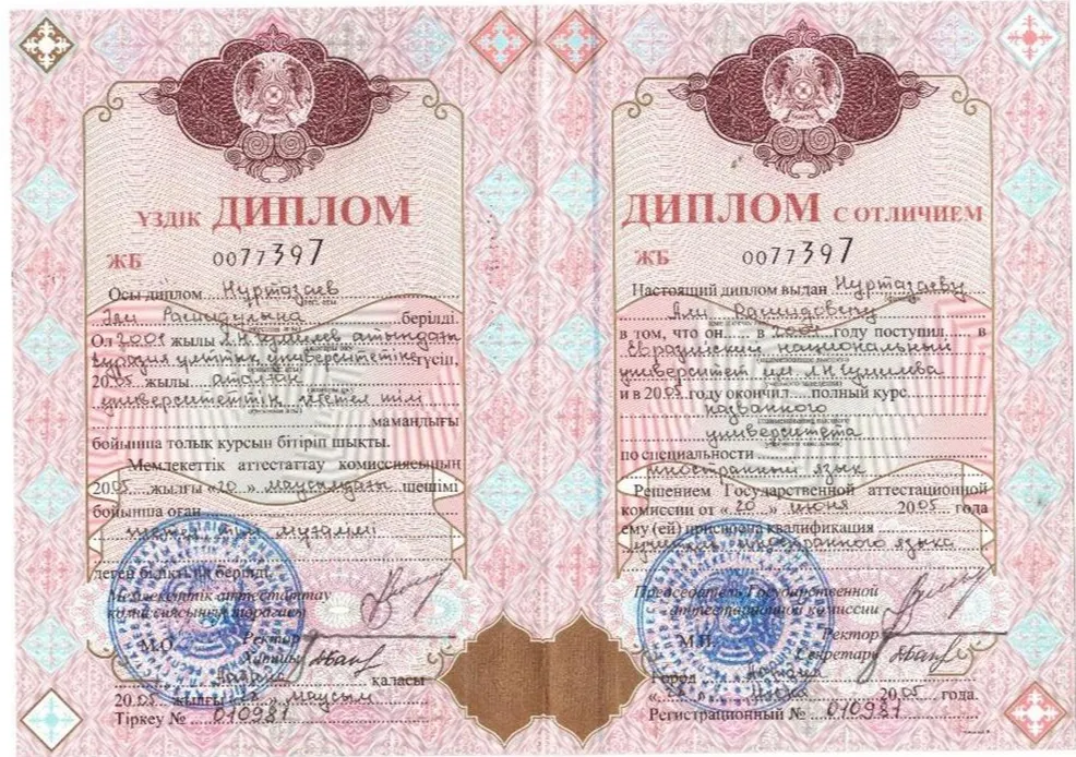 Диплом о высшем образовании