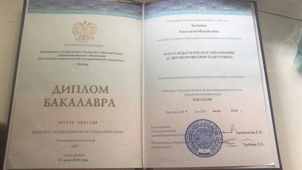 Диплом бакалавра 