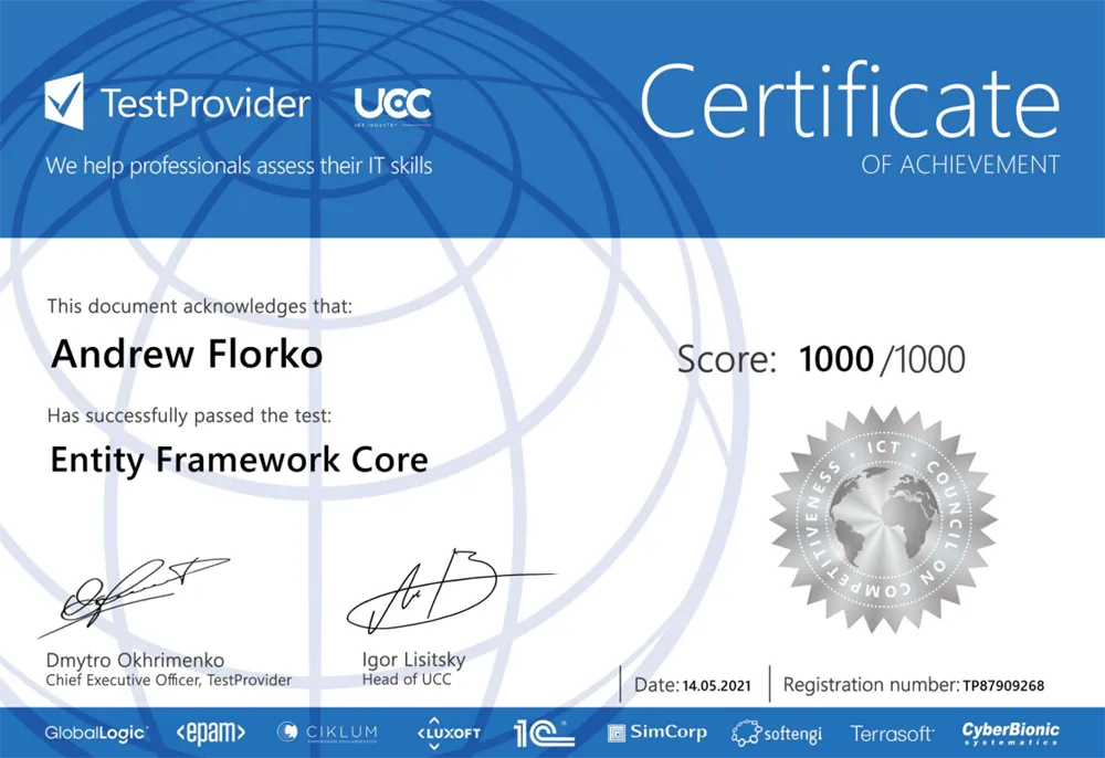 Entity Framework Core