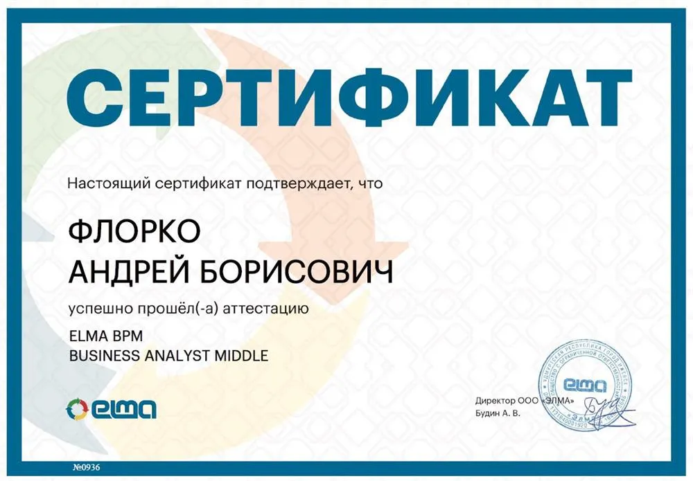ELMA BPM BUSINESS ANALYST MIDDLE