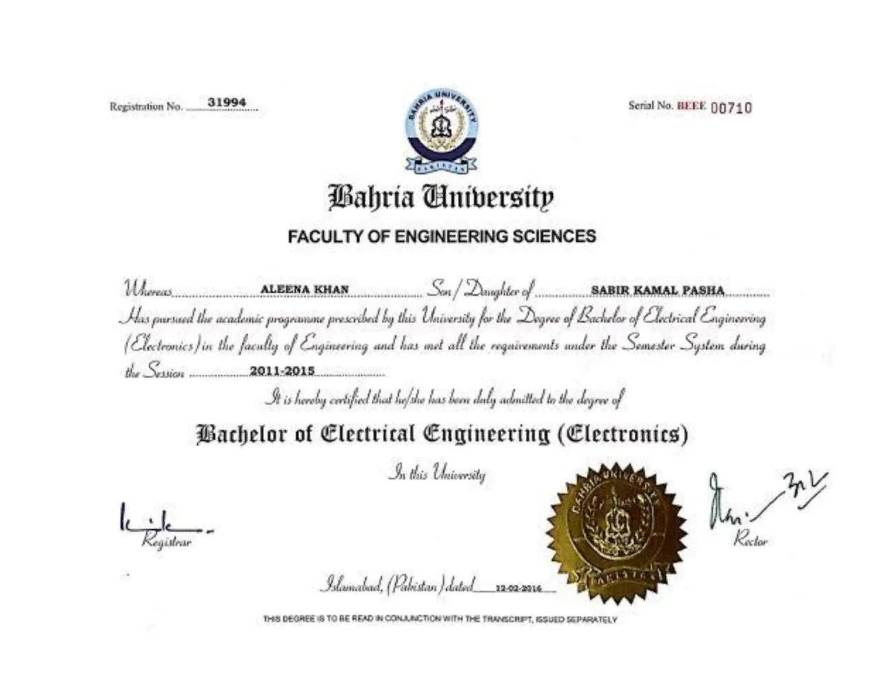 Bachelor's degree