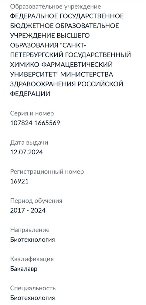 Диплом бакалавра 