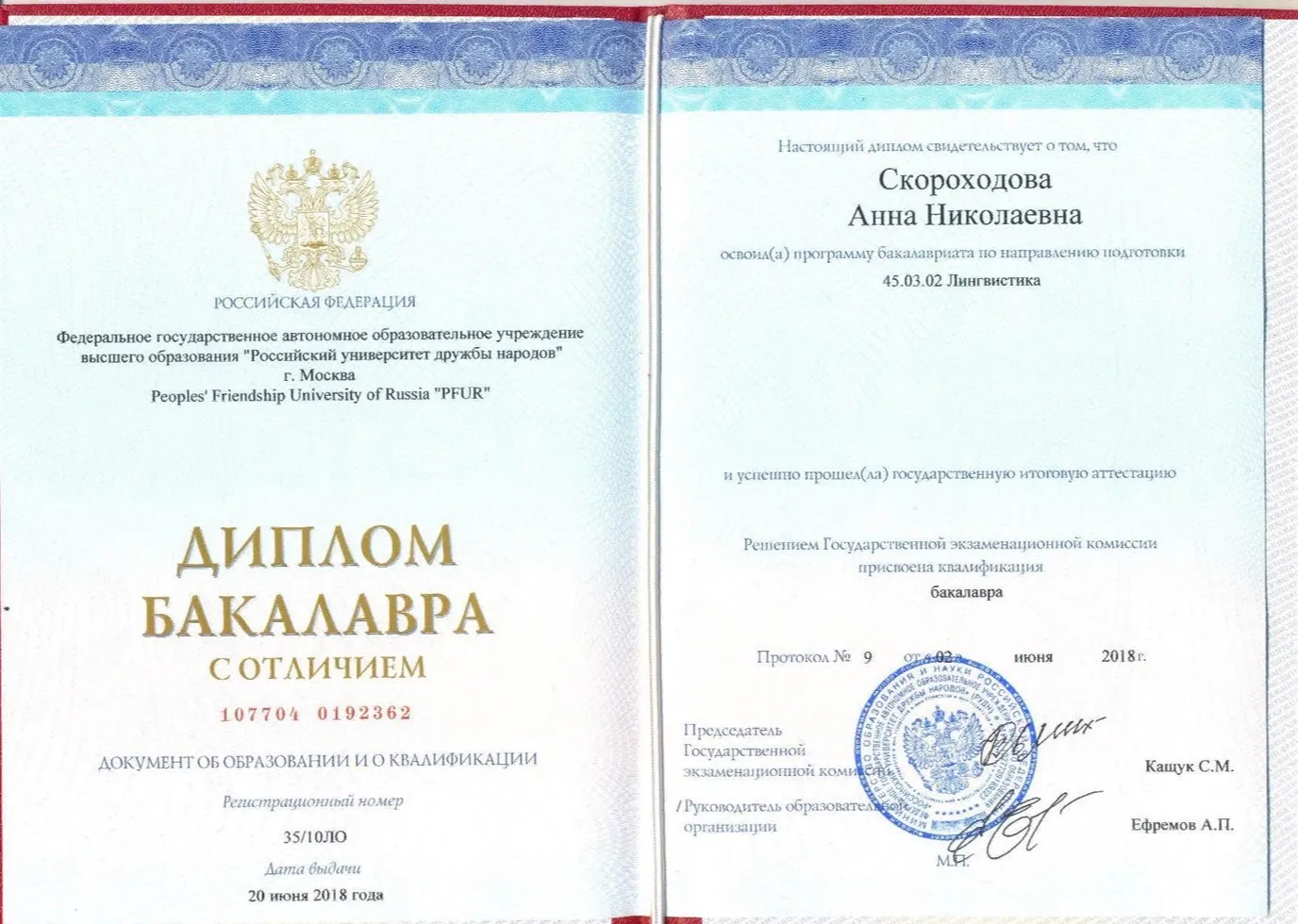 Диплом бакалавра