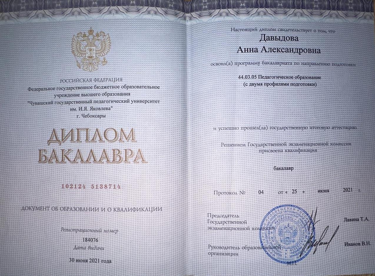 Диплом бакалавра
