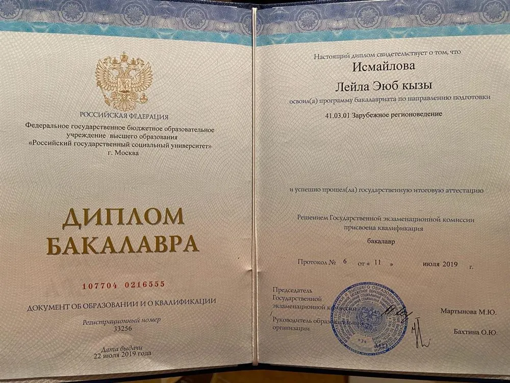 Диплом бакалавра