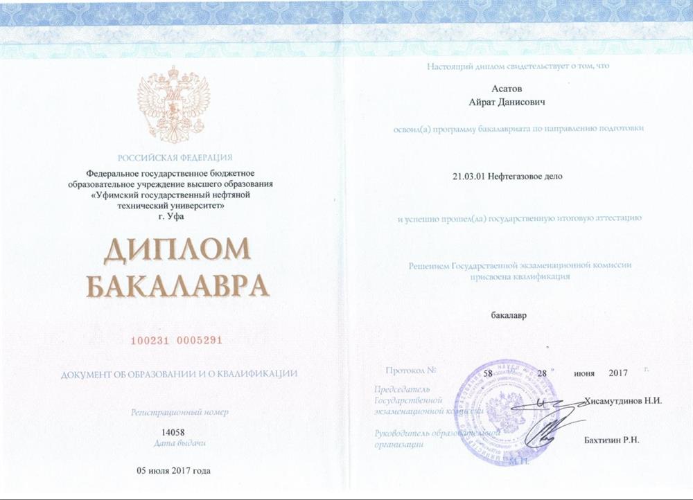 Диплом бакалавра 1