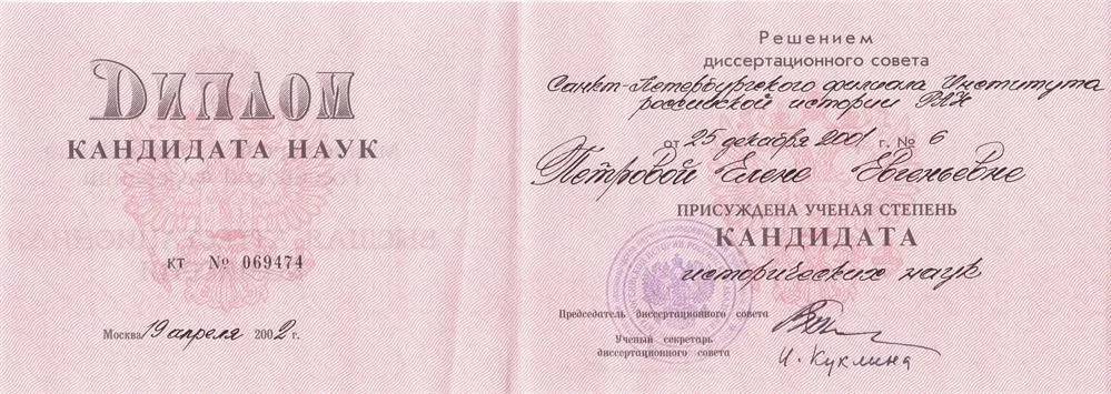 Диплом кандидата наук