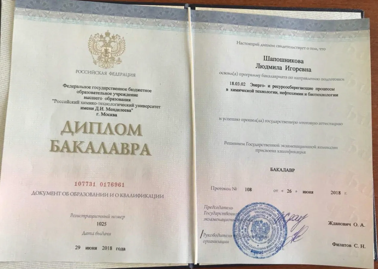 Диплом бакалавра 