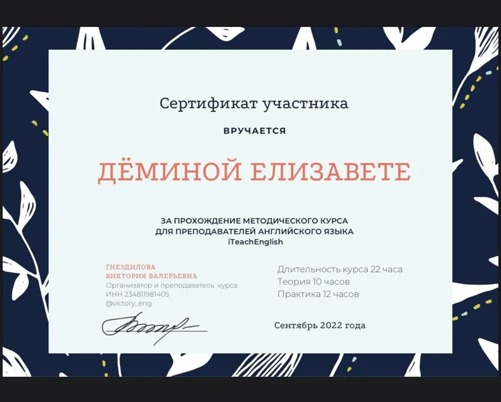 Курс по методике преподавания английского языка