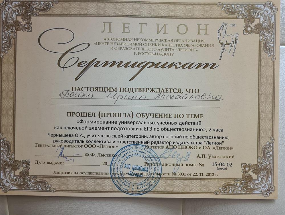 Сертификат