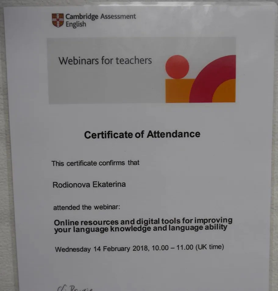 Cambrige Webinar