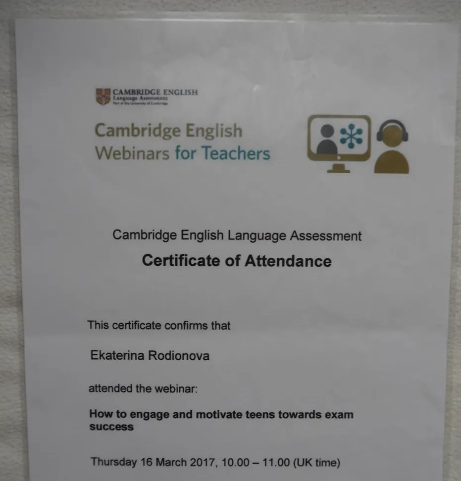 Cambrige webinar