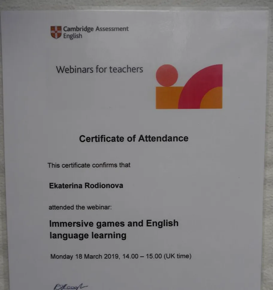 Cambrige webinar