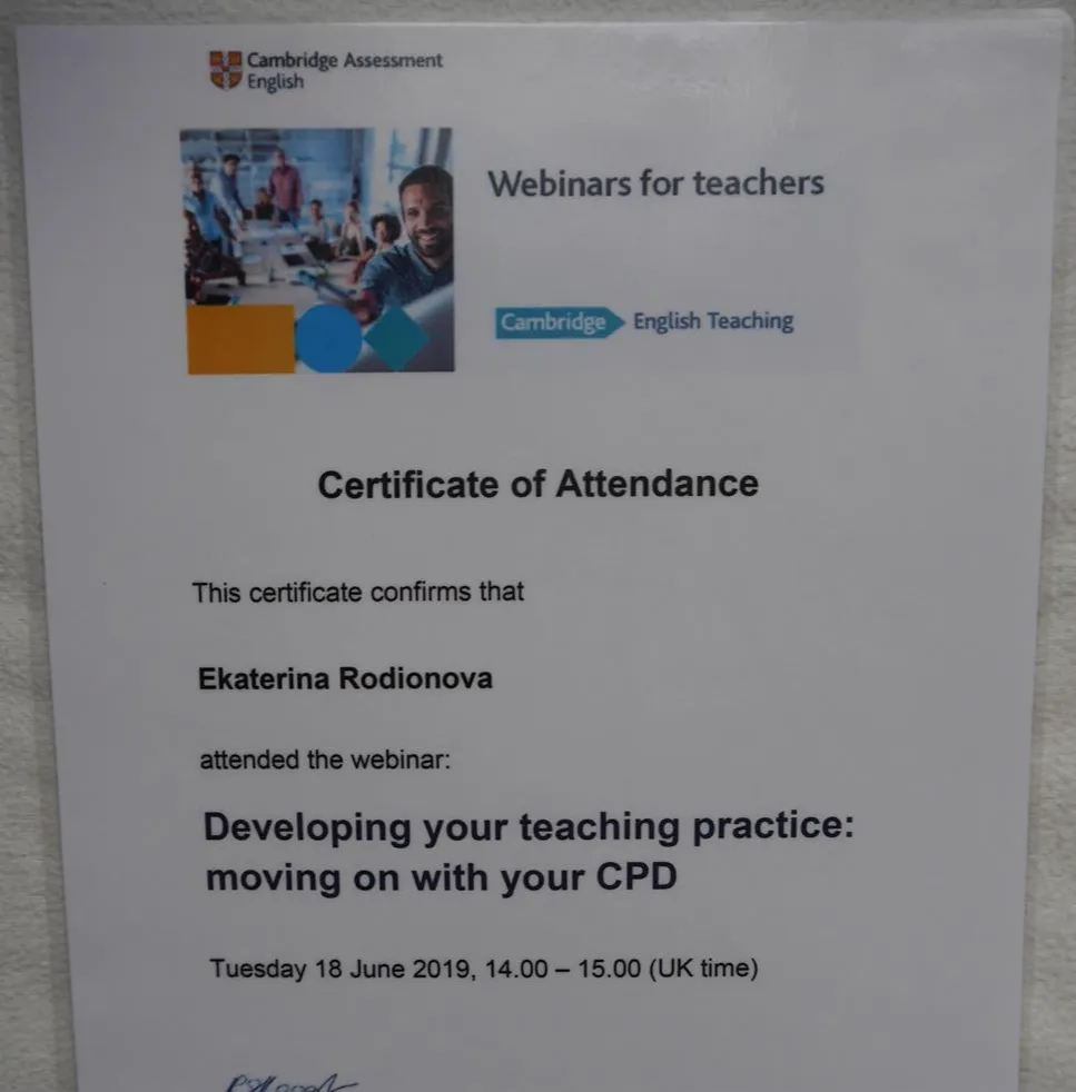 Cambrige webinar