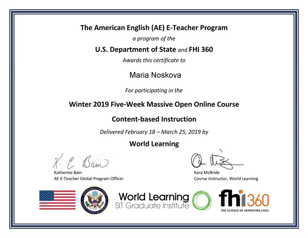 Content-Based Instruction Course
