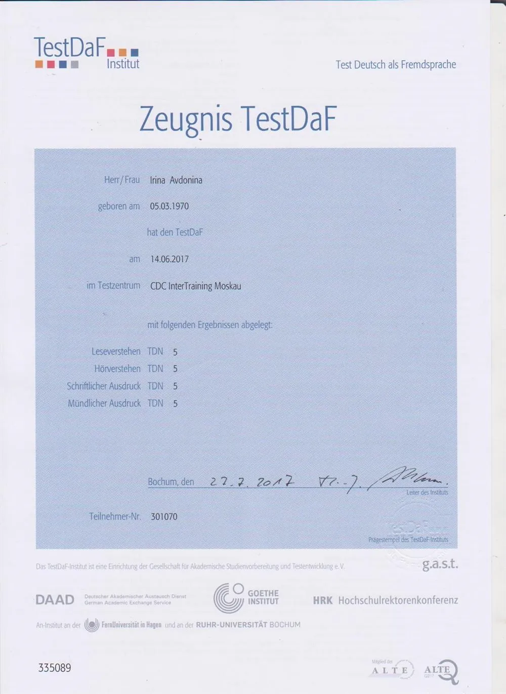 Test DaF