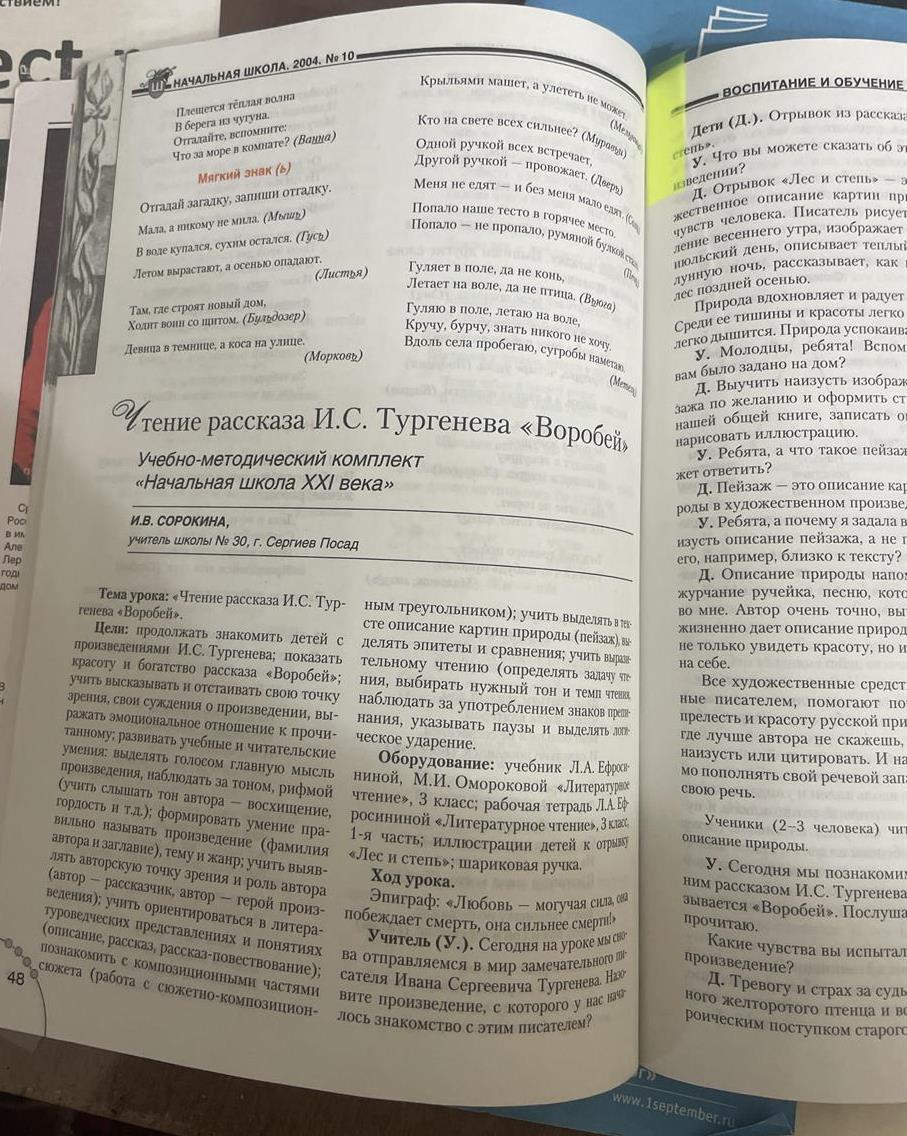 статья в центральном журнале 