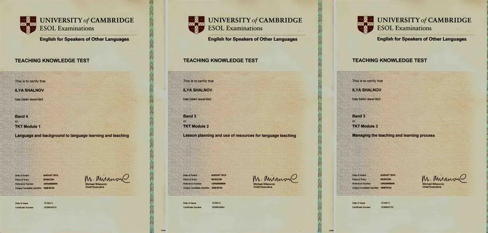 Cambridge TKT (Teaching Knowledge Test)