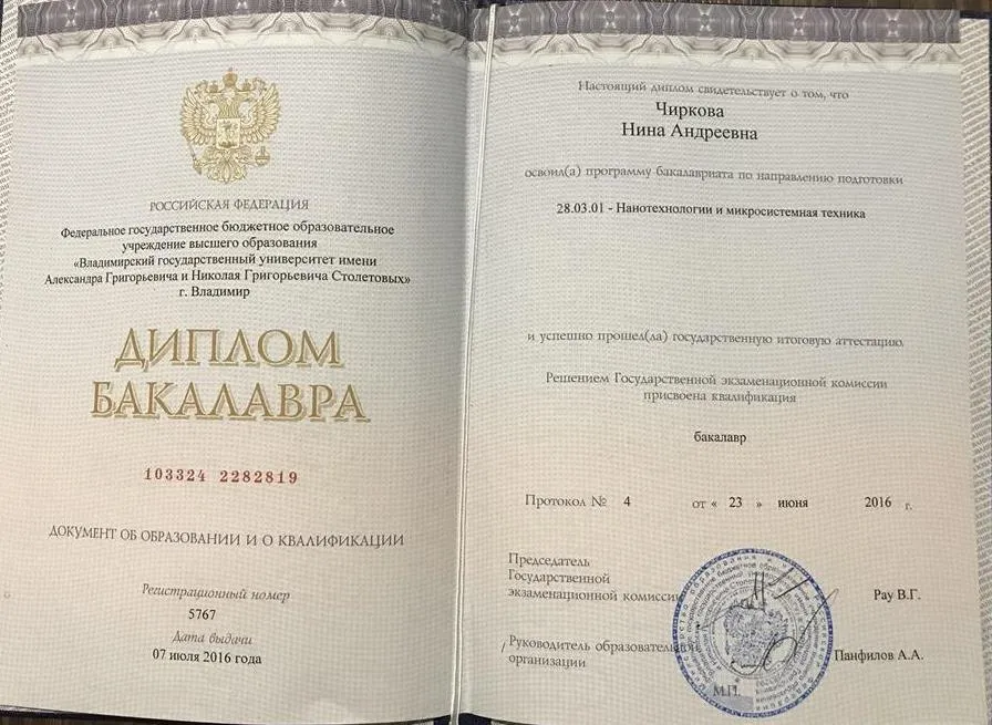 Диплом бакалавра 