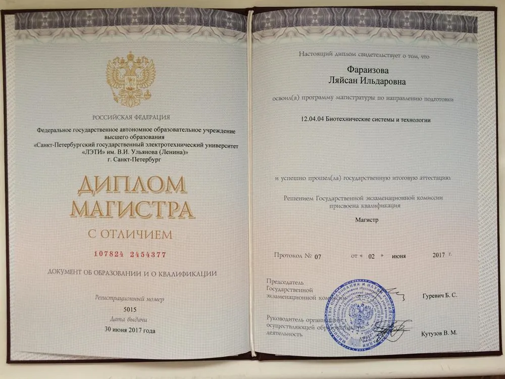 Диплом магистра
