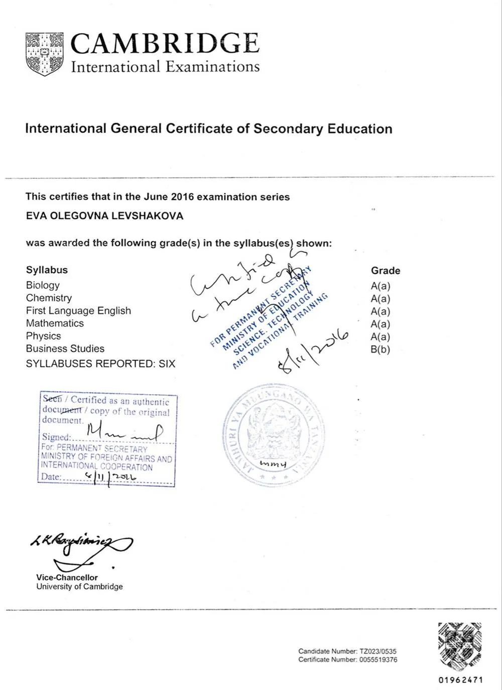 IGCSE 