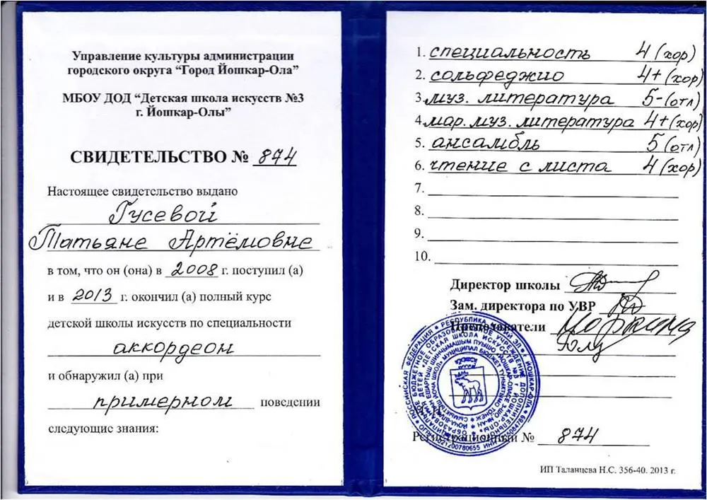 Свидетельство