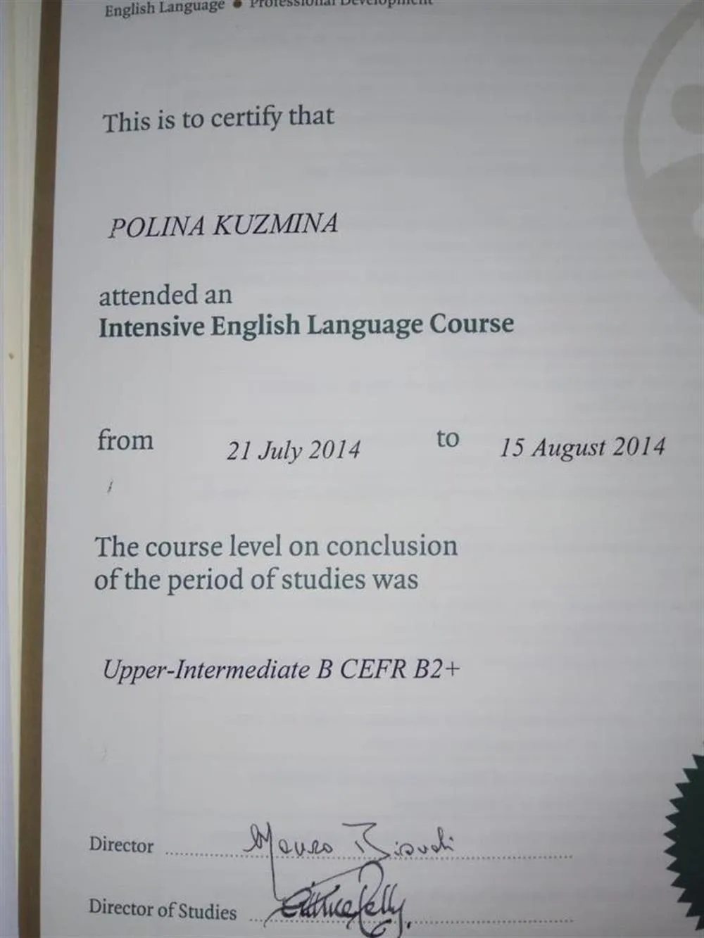 Level Certificate (Ireland)