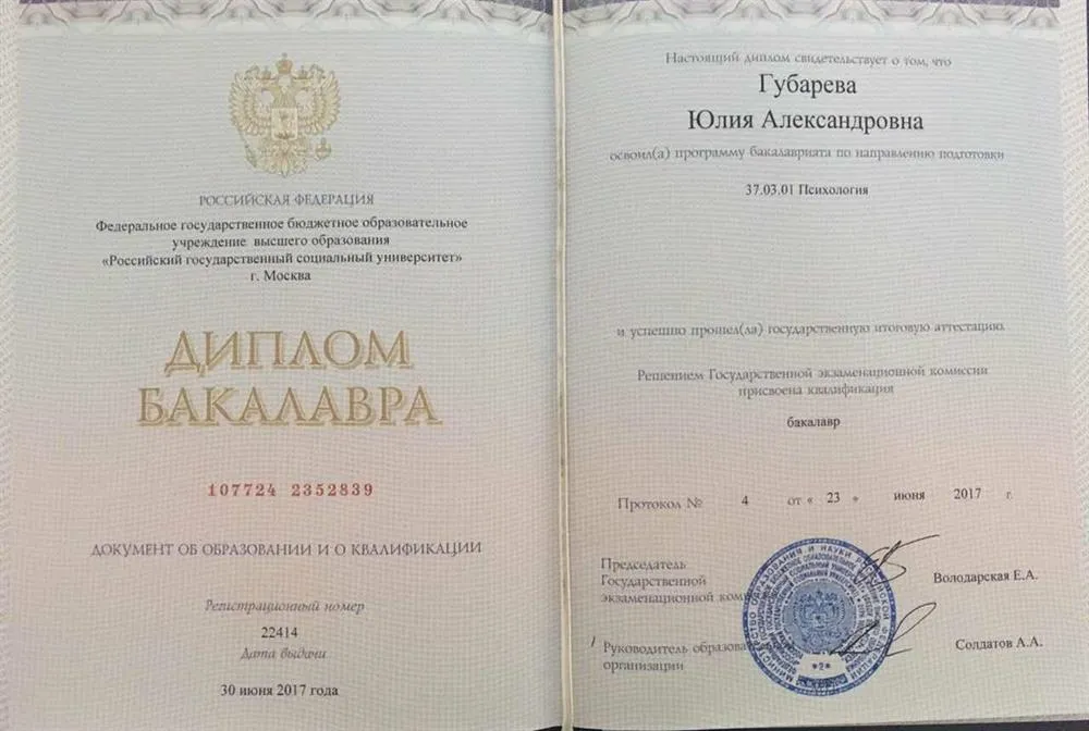 Диплом Бакалавра 