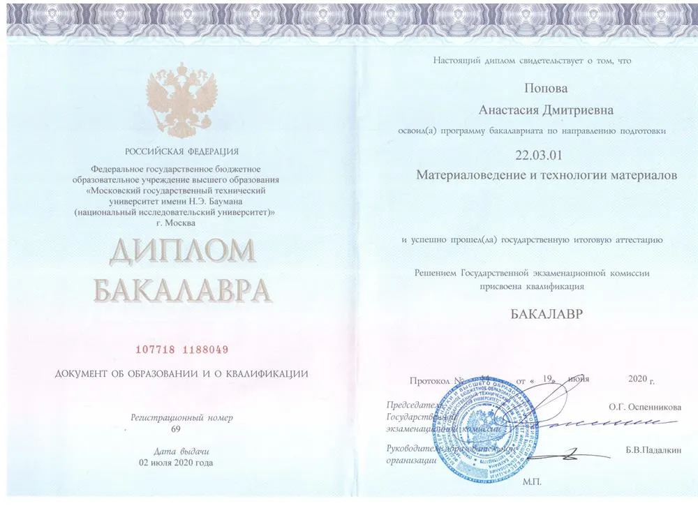 Диплом бакалавра