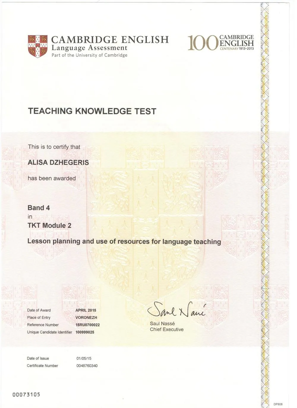 Cambridge exam TKT Module 2