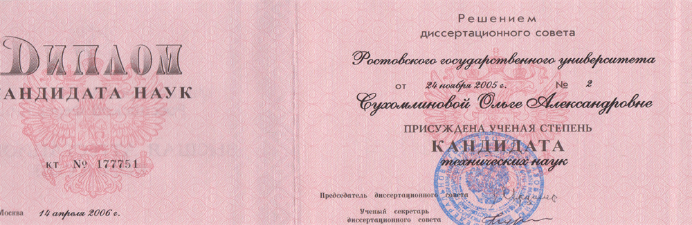 Диплом кандидата наук