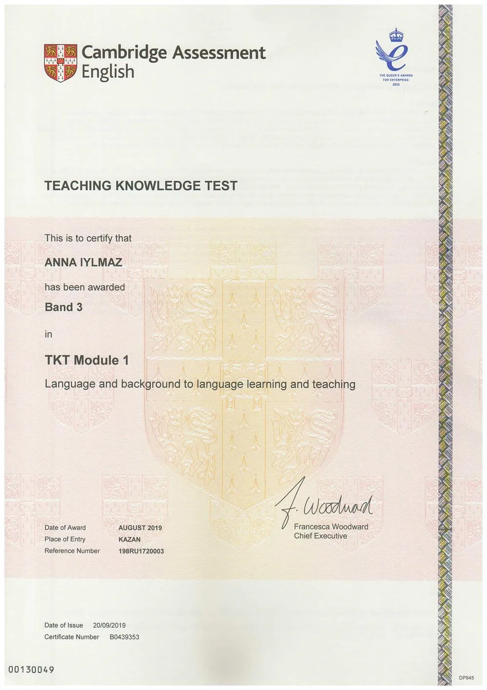 Cambridge Teaching Knowledge Test
