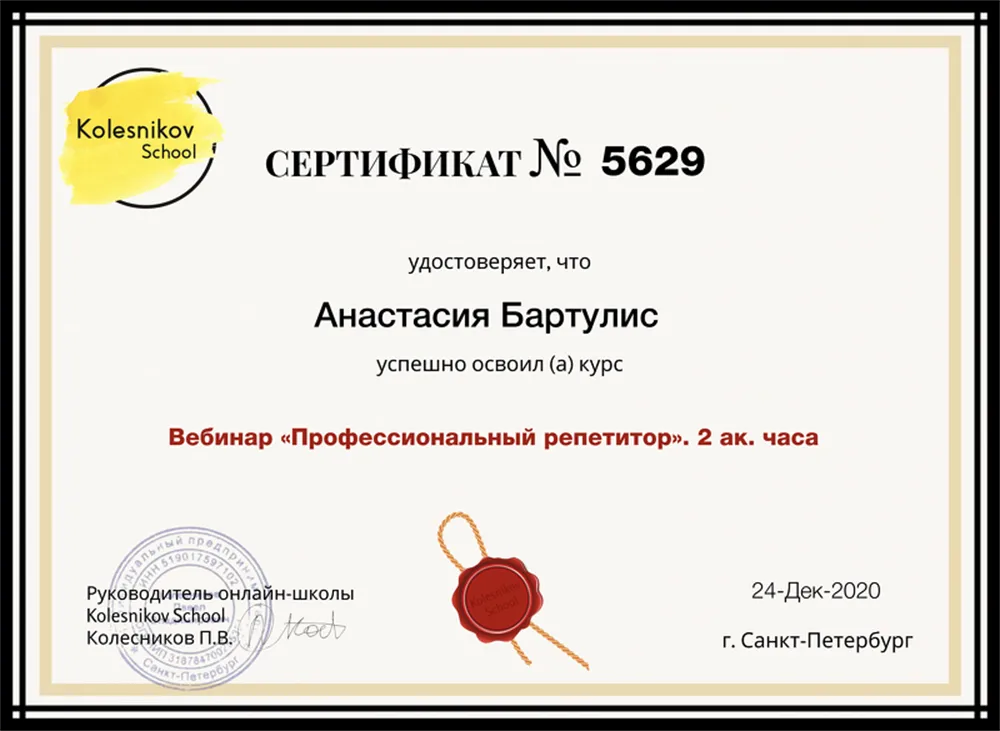 Профессиональный репетитор