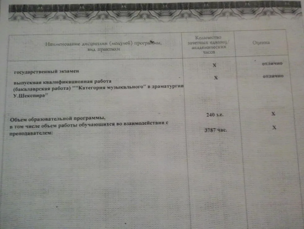 Диплом бакалавра