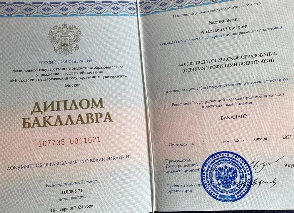 Диплом об образовании 