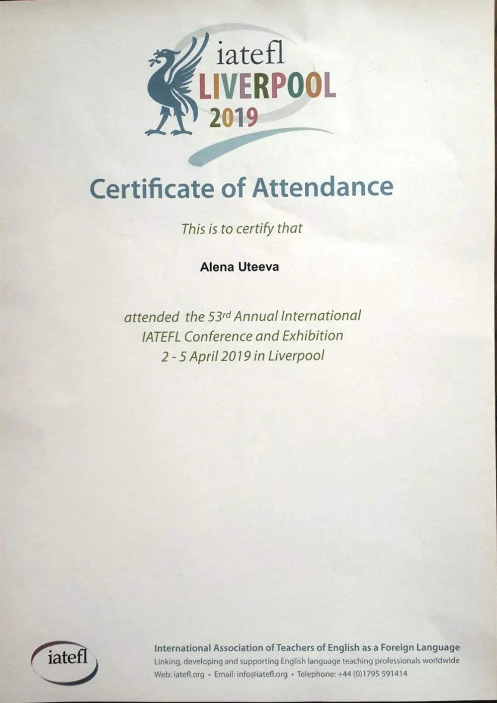 Liverpool International Teachers' Conference - 2019