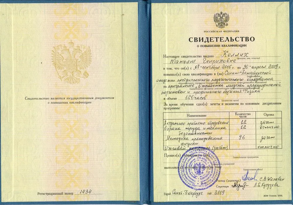 Свидетельство