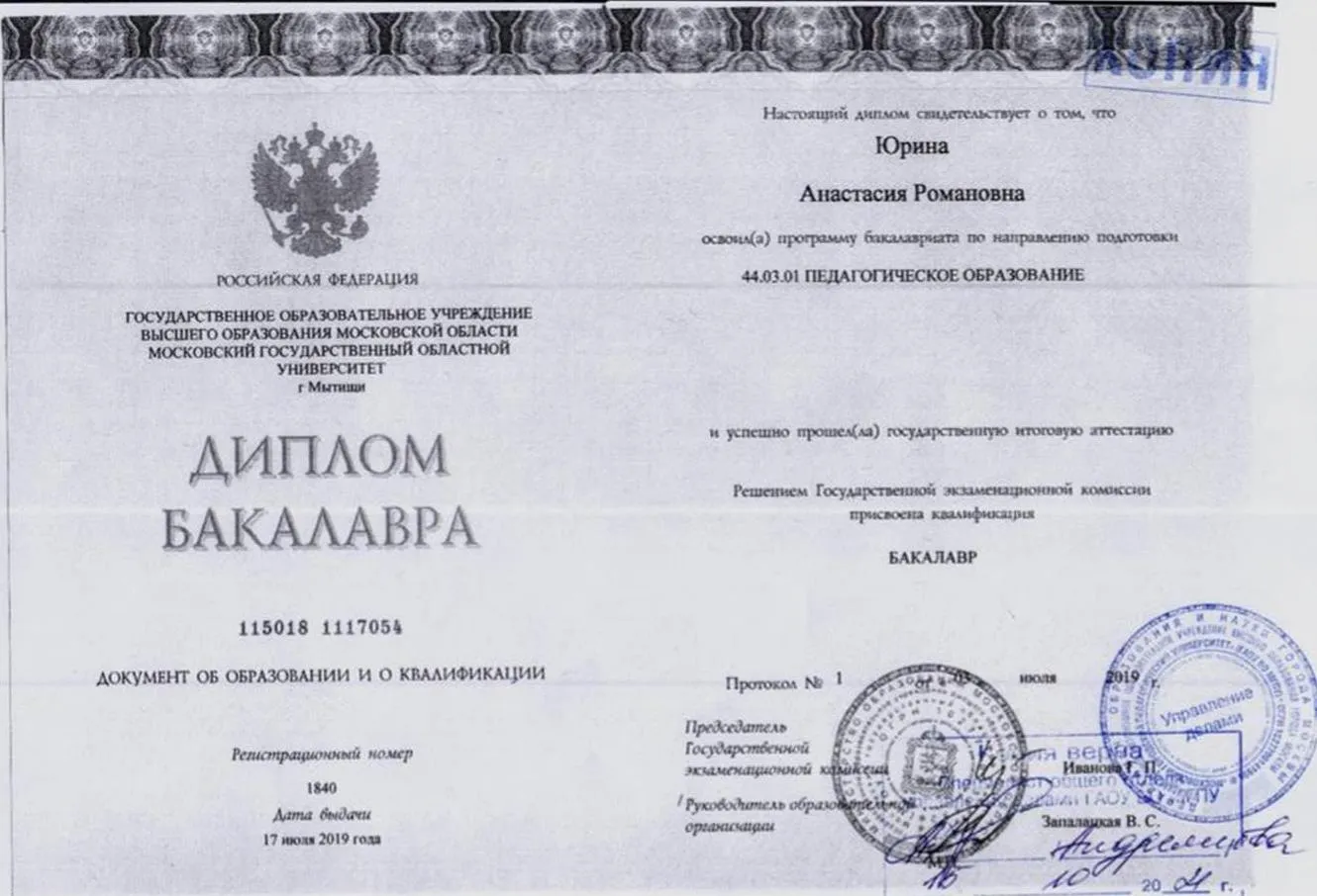 Диплом бакалавра 