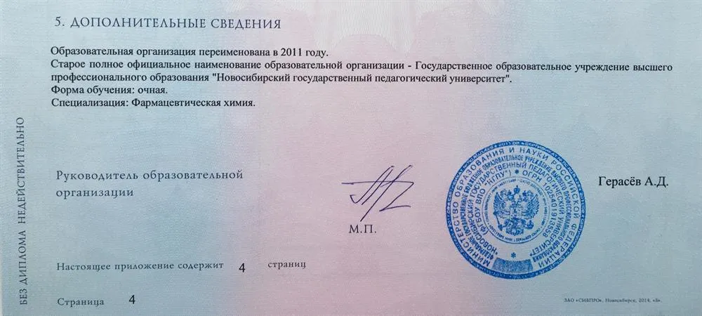 Приложение к диплом