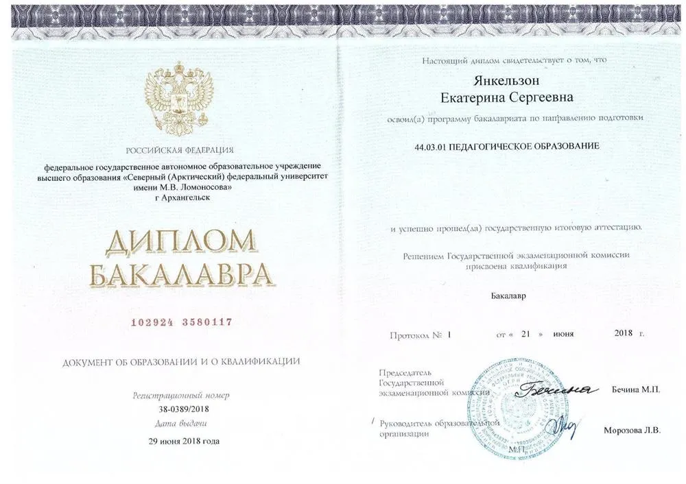 Диплом бакалавра