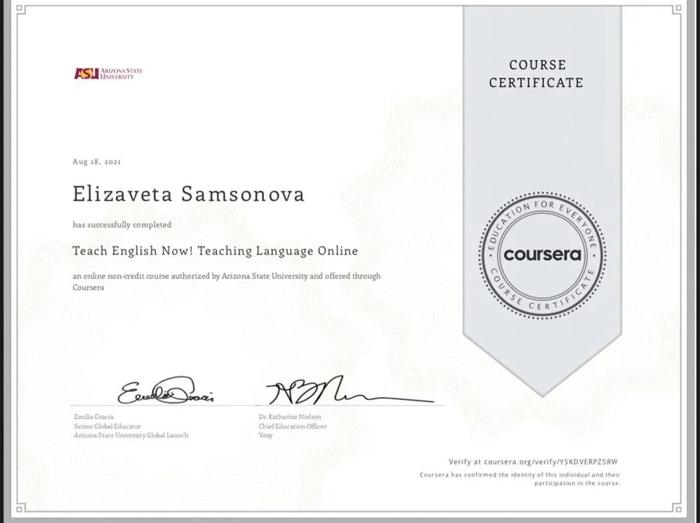 Arizona State University “Teaching language online”